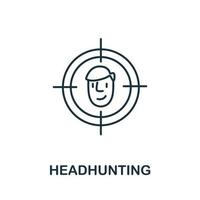 headhunting ikon. enkel linje element headhunting symbol för mallar, webb design och infographics vektor