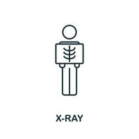 röntgen ikon från hälsa kolla upp samling. enkel linje röntgen ikon för mallar, webb design och infographics vektor