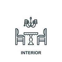 Interieur-Ikone aus der Interieur-Kollektion. einfaches Linienelement-Innensymbol für Vorlagen, Webdesign und Infografiken vektor