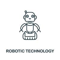 Symbol für Robotertechnologie aus der IOT-Sammlung. Symbol für einfache Robotertechnologie für Vorlagen, Webdesign und Infografiken vektor