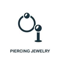 Piercing-Schmuck-Symbol. einfaches element aus der schmuckkollektion. kreatives Piercing-Schmuck-Symbol für Webdesign, Vorlagen, Infografiken und mehr vektor