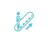 Rolltreppe-Symbol. monochromes einfaches Element aus der Mall-Kollektion. kreatives Rolltreppensymbol für Webdesign, Vorlagen, Infografiken und mehr vektor