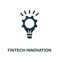 Fintech-Innovationssymbol. einfache Illustration aus der Sammlung der Fintech-Industrie. kreatives Fintech-Innovationssymbol für Webdesign, Vorlagen, Infografiken und mehr vektor