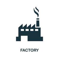 Fabrik-Symbol. einfaches Element aus der Sammlung der globalen Erwärmung. kreatives Fabriksymbol für Webdesign, Vorlagen, Infografiken und mehr vektor