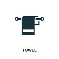 Handtuch-Symbol. monochromes einfaches element aus der haushaltskollektion. kreatives Handtuchsymbol für Webdesign, Vorlagen, Infografiken und mehr vektor
