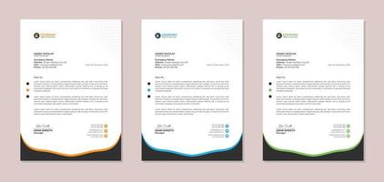 professionelle Corporate Business-Briefkopf-Designvorlage vektor