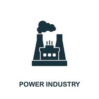 Ikone der Energiewirtschaft aus der Industriesammlung. einfaches Symbol für die Stromindustrie für Vorlagen, Webdesign und Infografiken vektor