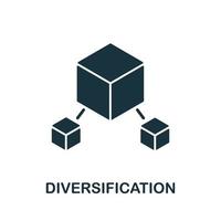 Diversifikationssymbol aus der Anlagesammlung. einfaches Liniendiversifikationssymbol für Vorlagen, Webdesign und Infografiken vektor