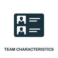 Symbol für Teameigenschaften. einfaches Element aus der Management-Sammlung. Symbol für kreative Teameigenschaften für Webdesign, Vorlagen, Infografiken und mehr vektor