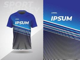 blaues schwarzes abstraktes T-Shirt Sport-Jersey-Design für Fußball-Fußball-Rennspiele Motocross-Radfahren Laufen vektor