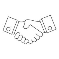 Handshake-Symbol-Vektorillustration. Business-Handshake-Symbol vektor