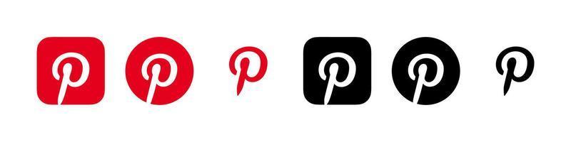 Pinterest logotyp vektor, Pinterest symbol, Pinterest ikon fri vektor