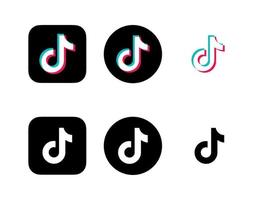 Tiktok-Logo-Vektor, Tiktok-Symbol, Tiktok-Symbol-freier Vektor