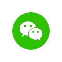 wechat logotyp, wechat ikon fri vektor