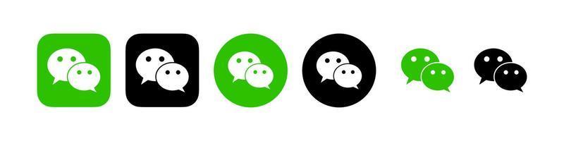 wechat logotyp, wechat ikon fri vektor