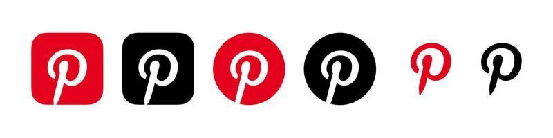Pinterest logotyp vektor, Pinterest symbol, Pinterest ikon fri vektor