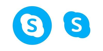 Skype-Logo-Vektor, Skype-Symbol kostenloser Vektor