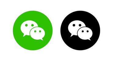 wechat logo, wechat symbol freier vektor