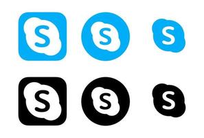 Skype-Logo-Vektor, Skype-Symbol kostenloser Vektor