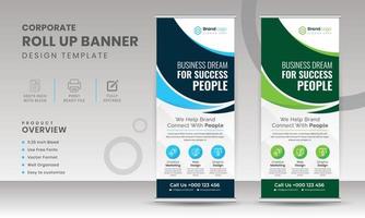 kreative und moderne Rollup-Banner-Designvorlage vektor