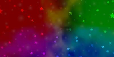 ljus flerfärgat vektormönster med abstrakta stjärnor. vektor