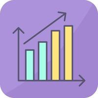 stigande statistik vektor ikon
