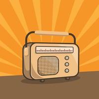 radio flache illustration. Welttag des Radios. kostenloser Vektor