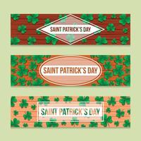 saint patrick klöver banner vektor