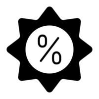 Rabatt-Abzeichen-Vektor-Symbol im trendigen Stil vektor