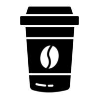 Kaffeetasse-Vektorsymbol isoliert auf weißem Hintergrund vektor