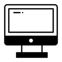 LCD, Monitorvektorsymbol isoliert auf weißem Hintergrund vektor