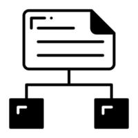Dokumentenfreigabe-Vektorsymbol isoliert auf weißem Hintergrund vektor