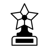 Stern-Trophäe-Vektor-Symbol im modernen Design-Stil vektor