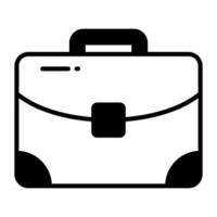Portfolio-Vektor-Symbol im trendigen Stil, tragbarer Koffer vektor