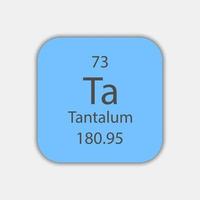 Tantal-Symbol. chemisches Element des Periodensystems. Vektor-Illustration. vektor