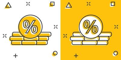 mynt stack ikon i komisk stil. dollar mynt tecknad serie vektor illustration på vit isolerat bakgrund. pengar staplade stänk effekt företag begrepp.