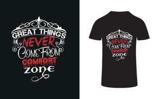 inspirera och motiverande text t-shirt design vektor