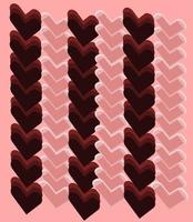 Herzen Valentinstag rosa Hintergrund vektor