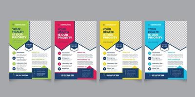 Flyer-Designvorlage für Medizin und Gesundheitswesen vektor