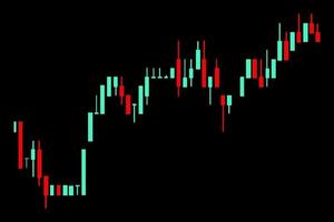 Börsenvolatilitätsdiagramm für den Aktienhandel, Kryptowährungshintergrund. die Auf- und Ab-Diagrammdarstellung auf dem blauen Themenbildschirm. Grafik für Trends und Investitionen vektor