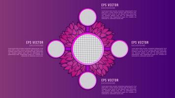 klotter lila infographic steg. vektor illustration.