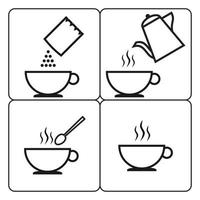 Icon-Set Kaffee vektor