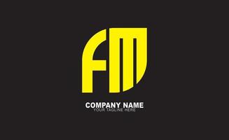 fm-Logo-Design-Vektorvorlagen vektor