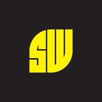 sw-Logo-Design-Vektorvorlagen vektor