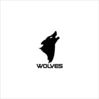 Inspiration für das Design des wilden Kopfwolf-Logos mit heftigem Gesicht vektor