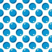 levande sömlös upprepa mönster av blå tecknad serie bollar för tapeter, textil, tyg och Övrig ytor vektor