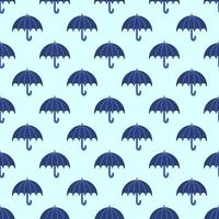 levande sömlös upprepa mönster av paraply på blå bakgrund för tapeter, textil, tyg och Övrig ytor vektor