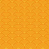 orange japansk Vinka mönster bakgrund. vektor