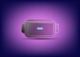 Virtual-Reality-Brille auf technologischem Hintergrund. vektor