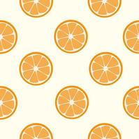 nahtloser Musterhintergrund der Orangenfruchtscheiben vektor